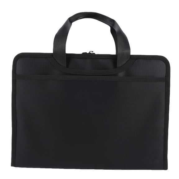 Fireproof Accordion File Bag Document Organizer with 14.17x10.24 inches / 36x26 cm Multi Pockets Waterproof Safe Storage Folder with Labels