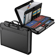 Fireproof Accordion File Organizer with Combination Lock   Portable File Organizer & Large Capacity Accordion Folder   Fireproof Document Organizer, Fireproof File Folder for Home, Office Travel