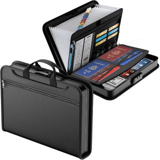 Fireproof Accordion File Organizer with Combination Lock – Portable File Organizer & Large Capacity Accordion Folder – Fireproof Document Organizer, Fireproof File Folder for Home, Office Travel