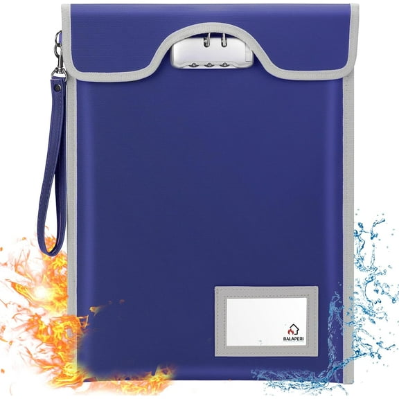 Fireproof Bag with Lock - 5200°F Heat Insulated, Waterproof Fireproof Money Bag with Zipper, Fireproof Document Bag for A5 Size Documents/Cash/Valuables/Passport, 11”X 7.7”(Olive Drab)