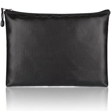 Fireproof Bag，Safe Money Document Bags，11.8" x 7.8" Waterproof Fireproof Safe Storage Pouch, Portable Fireproof Money Bag with Zipper for A4 Document, File, Cash