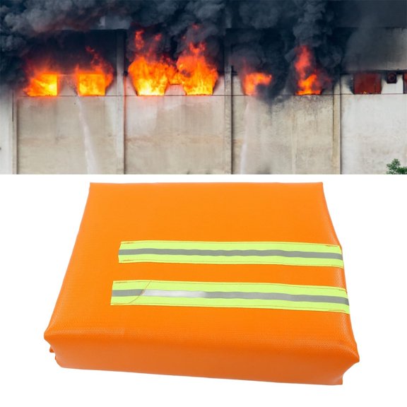 Fireproof Blanket Fire Cloak, Hooded Fire Blanket, Emergency Fire Blankets for Full Body, Emergency Fire Escape Hooded Cape with Reflective Strips, Heat Resistant Up to 800°F
