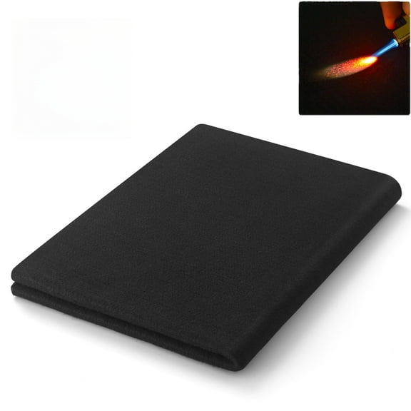 Fireproof Carbon Felt Welding Blanket, Soldering Fire Blanket High Temperature Heat Resistant Material Up to 1800°F Flame Retardant Fabric for Grill, Stove,Pit, Soldering (23.6 x 17.7 inch)