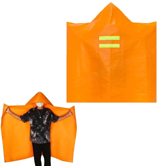 Fireproof Cloak Fire Escape Cloak Extra Big Fireproof Fiber Cape Emergency Used As A Fire Blanket Head Fire Escape Suit For Household HomeMulti-color
