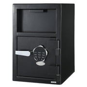 Fireproof Depository Safe With Drop Slot Electronic Anti-Theft Drop Safe Box With Programmable Digital Keypad Lock And Spare Keys Heavy Duty Money Drop Box For Business Office Home Market