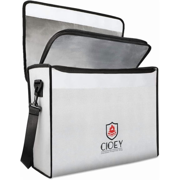 Fireproof Document Bag - Fireproof Box [Thermal Insulated] Fireproof Safety Boxes for Home Large Fireproof Bag Lockable Zipper Fireproof Safe Box Home Safes Fireproof Waterproof Fireproof Money Bag