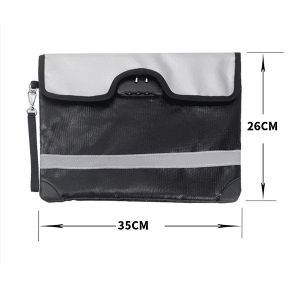 Fireproof Document Bag with Lock,Waterproof Money Bag,4200F / 2315  Heat Resistance