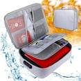thumbnail image 1 of Fireproof Document Bag with Lock Zipper Closure Fire & Water Resistant Money Bag Storage Pouch Organizer Case Home Office Travel  Bag for Documents Files Money Cards Passport Valuables, 1 of 7