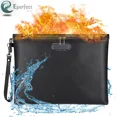 thumbnail image 1 of Fireproof Document Bag With Lock Waterproof Storage Organizer Pouch Fr File Cash, 1 of 6