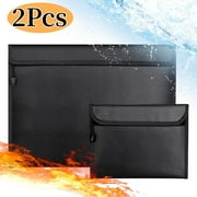 Fireproof Document Bag, with 2200℉ Heat Insulated Fireproof, Fireproof Money Bag for Cash/Documents/Valuables, Fire Bag