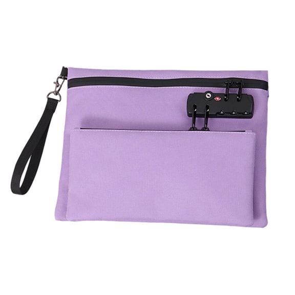 Fireproof Document Bag with Lock – A4 Papers, Cash, Passport, Waterproof & Heat Resistant