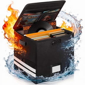 Fireproof Document Box,Blacksmith 13 inch Fireproof Safe Box for File Documents with Lock and Pocket,Fireproof File Box for Important Documents,Passports,Laptop,Black