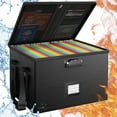thumbnail image 1 of Fireproof Document Box File Organizer - Portable Locking Filing Storage Box with Handle Waterproof for Hanging Letter/Legal Folder Important Document, 1 of 7