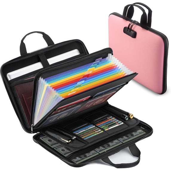 Personal File Rack Fireproof Document Box with Lock, Hard-Shell Safe File Organizer | 13 ...