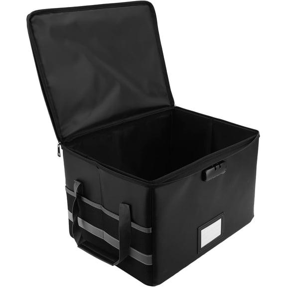 Fireproof Document Box, Waterproof Portable File Box with Lock & Zipper, Collapsible Fireproof Document Bag File Organizer for Home & Office, Letter, Legal Folder, Certificate