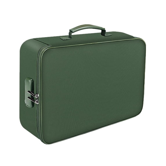 Fireproof Document Box with Lock, Heat Insulated Fireproof&Waterproof Box File Organizer, Portable Home Travel Safe Storage for Important Documents