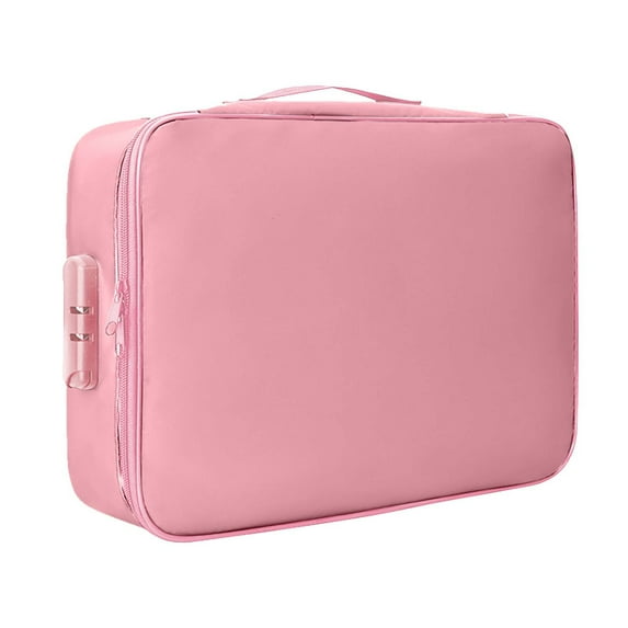 Fireproof Document File Organiser Portable Home Fire Lockable Storage Boxes Collapsible Travel Document Holder File Storage With Inserts Bags and Zipper