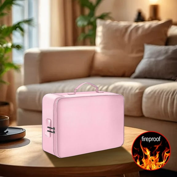 Fireproof Document Organizer with Lock,Upgraded Heat Insulated Fireproof＆Waterproof Box File Organizer,Portable Home Travel Fireproof Box for Important Documents,Files