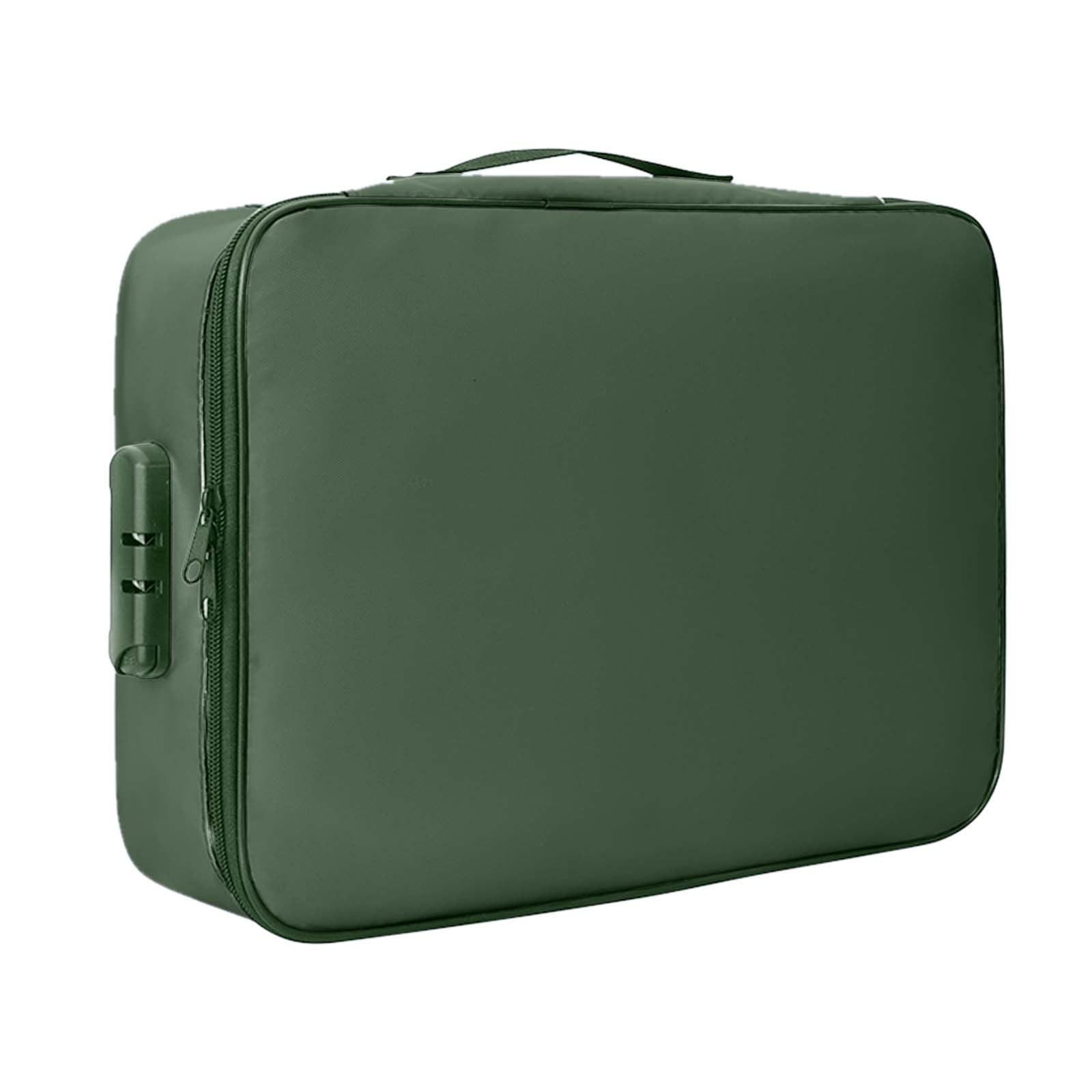 Fireproof Document Organizer Portable Lockable Storage Collapsible Travel File Holder with Inserts and Zipper