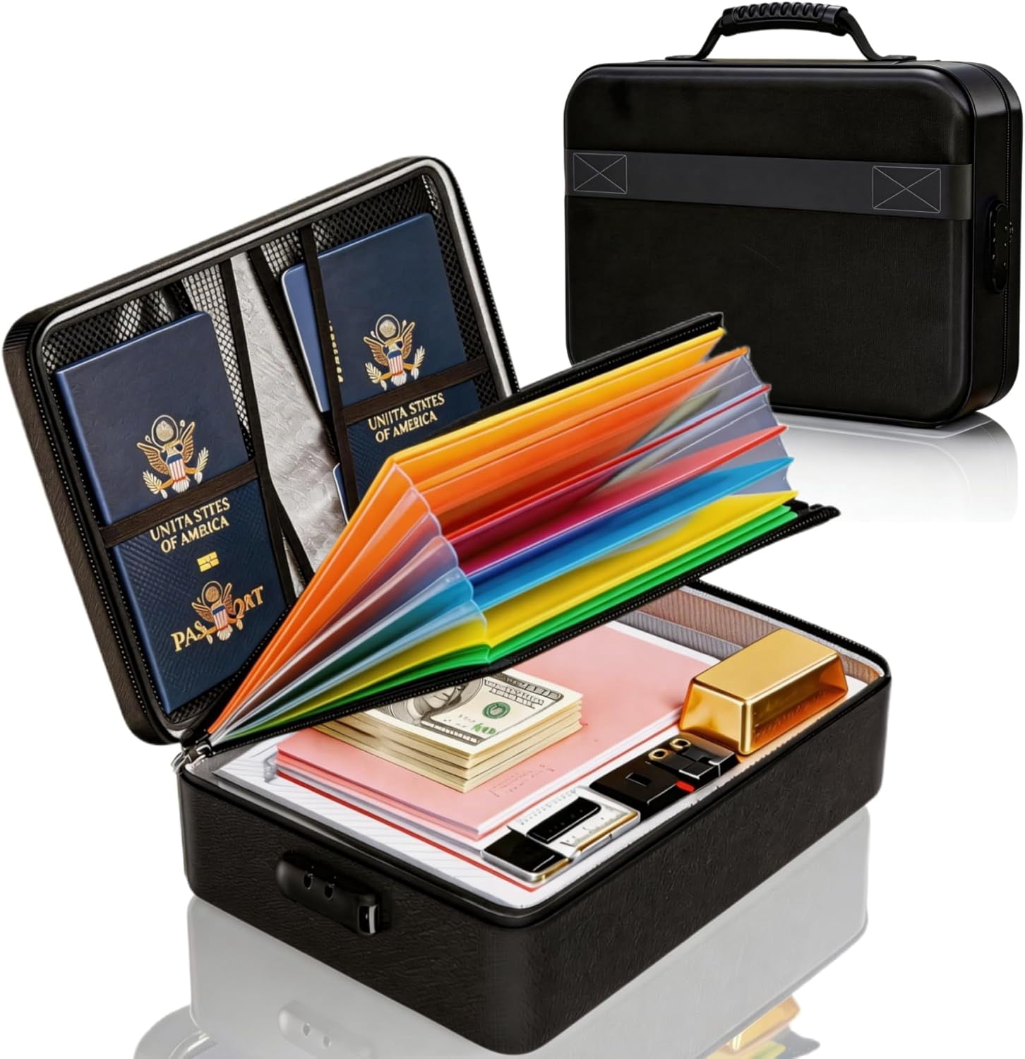 Fireproof Document Organizer (Soft-Shell) with Lock, Capacity ...