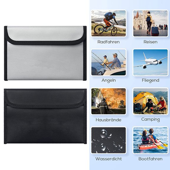 Fireproof File Bag Money Passport 20*13cm Accessories Certificate Pouch