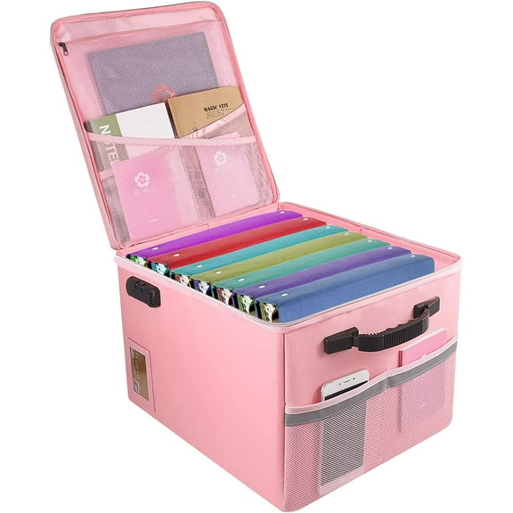 Fireproof File Cabinet with Lock, Fireproof Document Organizer Collapsible File Box Filing Cabinet with Handle for Letter Legal Folder Certifications