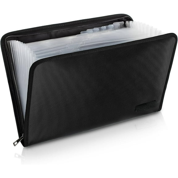 Fireproof File Folder Fireproof Fire and Water Resistant Money Document Bag with A4 Size 13 Pockets Zipper Closure Non-Itchy Silicone