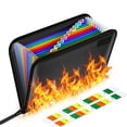 thumbnail image 1 of Fireproof File Folder Letter Size Folder Organizer and Water Resistant with Silicone-Coated Heat Resistant Money Document Bag A4 Portable Rainbow Zipper Closure Bills Storage Organizer (13 Pockets), 1 of 3