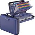 thumbnail image 1 of Fireproof File Organizer with Lock, Hard-Shell Case Fireproof Document Box with 13 Pocket Accordion File Folder, Portable Home Office Travel Safe Storage for Important Documents Laptop Blue, 1 of 16
