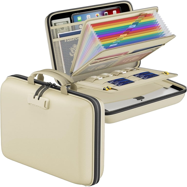 カードファイルセット Fireproof File Organizer with Lock, Hard-Shell Case Fireproof