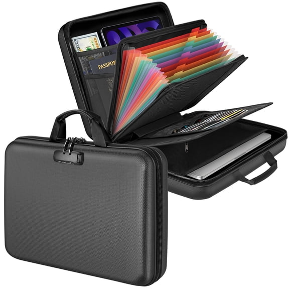 Hard Shell File Height XIBUFE 2026 New Fireproof File Organizer with Lock,Hard-Shell Case ...
