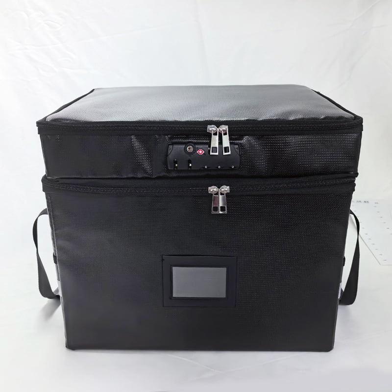 Fireproof Filing Cabinet with Double Lock, 2 Layer Portable File ...