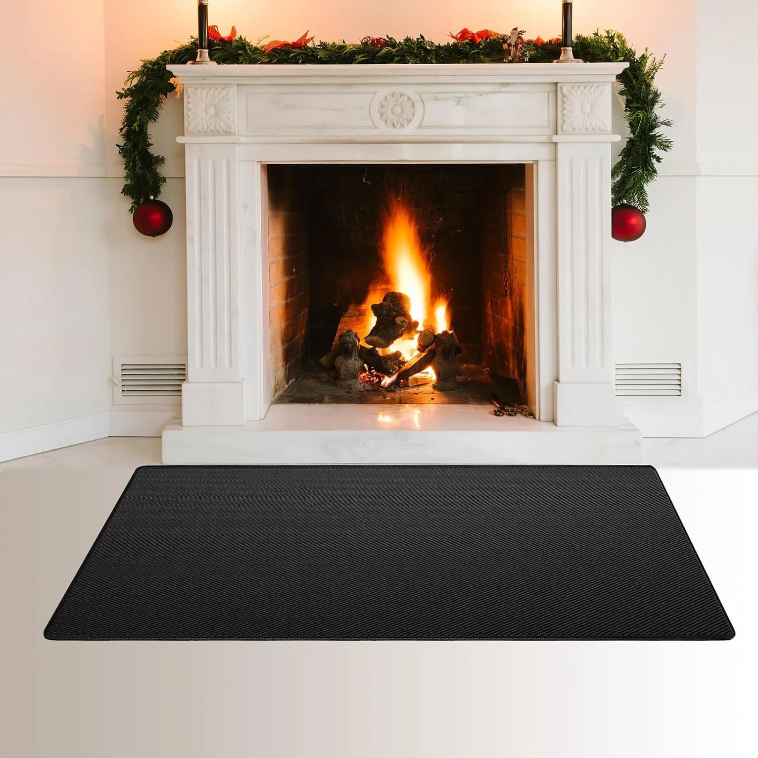 Fireproof Outdoor Rugs Fireproof Fireplace Hearth Mat 42x24 Inch Fire Resistant Rectangular ...