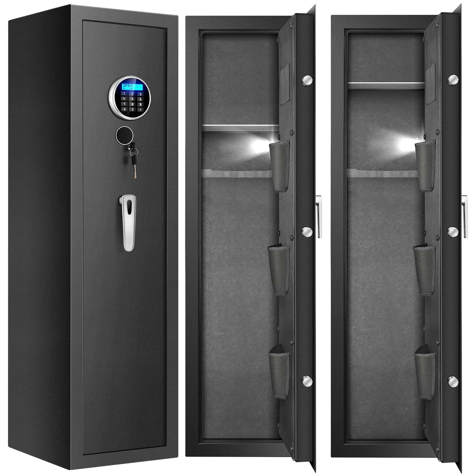 Fireproof Gun Safes for Home Rifle and Pistols, Heavy Duty Anti-Theft ...