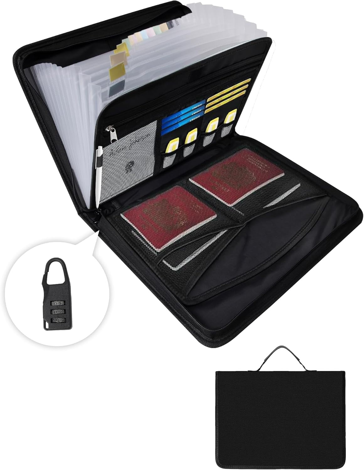 Dob Folder Fireproof Important Document Organizer Folio - Accordion File Organizer ...