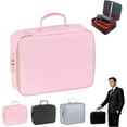 thumbnail image 1 of Fireproof Keepsake Box with Lock, Fireproof and Waterproof Document Storage Box for Documents, Portable Home Travel Safe Storage for Important Documents, Files and More (Pink), 1 of 6