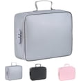 thumbnail image 1 of Fireproof Keepsake Box with Lock, Fireproof and Waterproof Document Storage Box for Documents, Portable Home Travel Safe Storage for Important Documents, Files and More (Pink), 1 of 6
