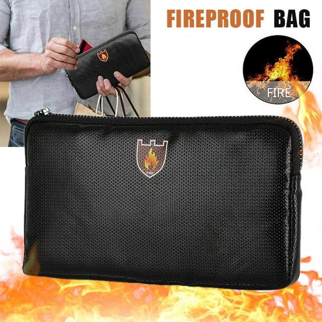 Fireproof Money Cash Safe Bag Waterproof Document Envelope File Protect Box Case