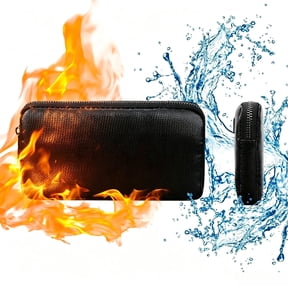 Fireproof Money Bag, 8.2"x4.7" Fire Safe for Home Documents, Money Holder with Zipper, Waterproof Storage Pouch for Cash, Passport, File, Deposit