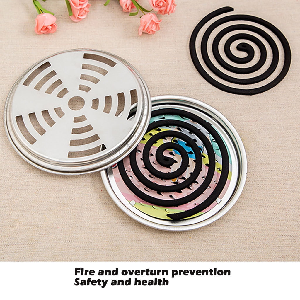 Fireproof Mosquito Coil Holder Metal Insect Repellent Shelf for Outdoor