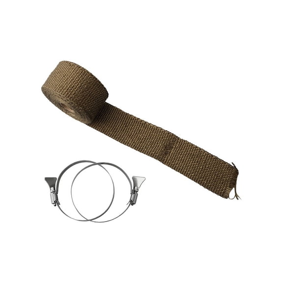 Fireproof Pipe Wrap 5m x 5cm for DIY Tent Stove with Adjustable Clamps