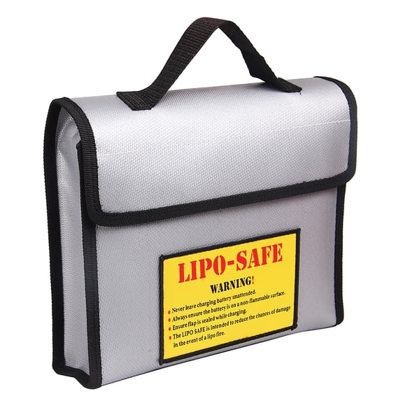 Fireproof Pouch,Heat Resistant Pouch * 180 * 180 * 65mm Portable Battery 240 * 180 Resistant Pouch Battery Handheld Heat Handheld Heat Resistant Battery Container 240 Mianbao Silver