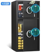 Fireproof Safe Box, 6.0 Cub Heavy Duty Large Safe with Dual Alarm System, Home Safe with Deposit Slot and Backlit Keyboard