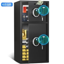 Fireproof Safe Box, 6.0 Cub Heavy Duty Large Safe with Dual Alarm System, Home Safe with Deposit Slot and Backlit Keyboard