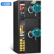 Riflevault 7.0 Cu Ft Fireproof Safe, Electronic Lock Security Cabinet with Deposit Slot, Dual Alarm & Backlit Keypad