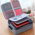 Colured Box File Fireproof & Water-Resistant Document Organizer with Lock – 8-Layer File ...