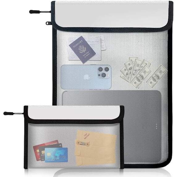 Waterproof File Bag KJRIVER, Fireproof Waterproof Document Bag, 11x15in, 2000‚Ñâ protection ...