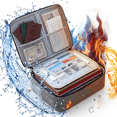 thumbnail image 1 of Fireproof Waterproof Document Bag | Large Capacity Certificate Organizer with Lock | Passport Card Holder for Travel & Home Storage | Multi-Layer File Organizer for Office & Safe Box, 1 of 5