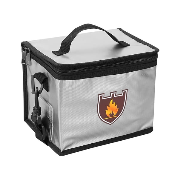High Temperature Fire Water Proof Easy Carry Large Space Double Zippers Integrated Charging Hole for Power Packs
