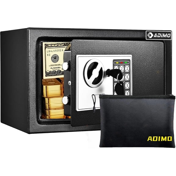 Fireproof Waterproof Safe Box with Pass Code Lock Wall Mount Kit 0.5 Cubic Feet Bestseling